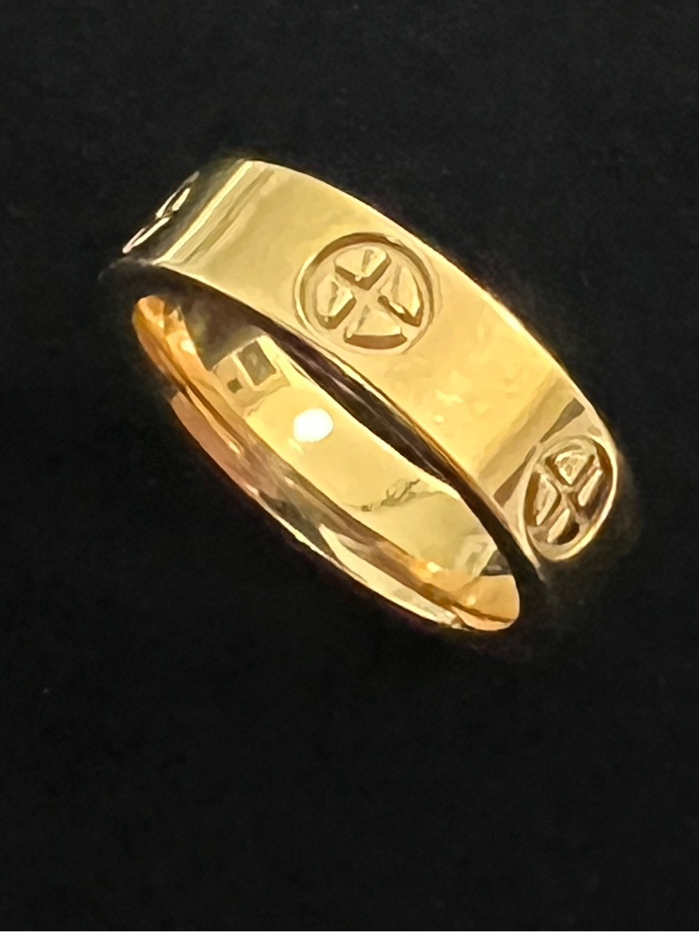 Love Gold Wide Band Women's Fashion Ring